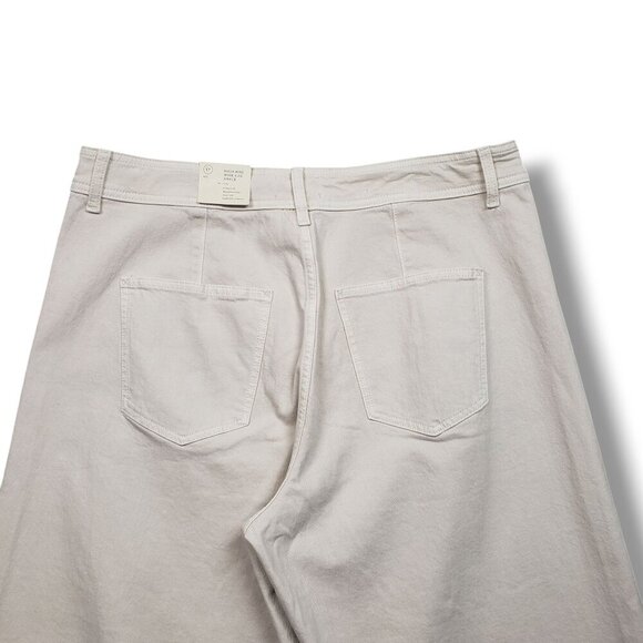 Universal Thread Wide Leg Ankle Jeans Juniors 17 Comfort Stretch Womens Beige - Picture 7 of 11